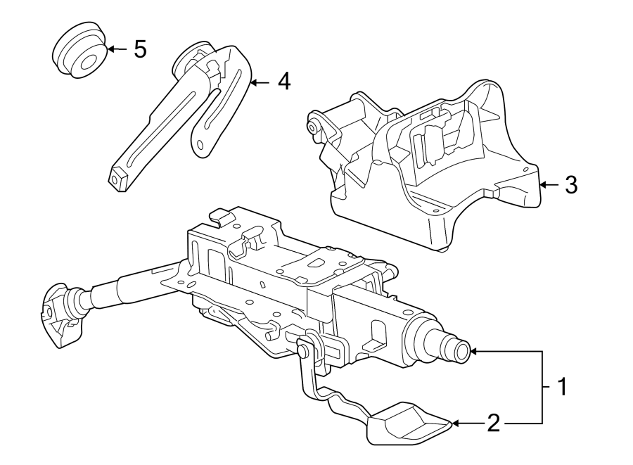 Volkswagen Jetta Wagon Steering Column Tilt Adjuster. Eos. GTI. Jetta